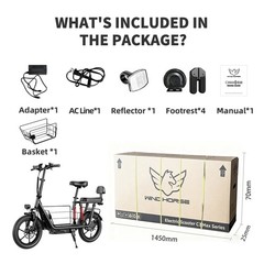 Windhorse C3 Max Dual Rider Electric Scooter 819W 40Mi 20MPH Seat Basket