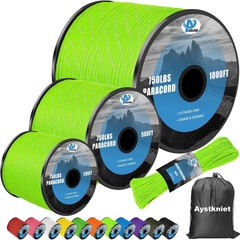 750Ib Reflective Paracord Rope,100′ 200′ 500′ 1000′, 4Mm 11 Strand Parachute Spo