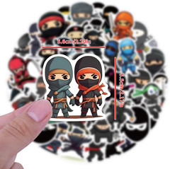 60 Pcs Ninja Stickers for Water Bottles, Laptops, Phones, Party Supplies