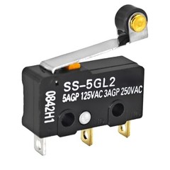 SS-5GL2 Microswitch (Pack of 6) – 125V AC 5A Micro Limit Switch, Hinge Roller
