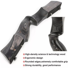 60LBS 60inch Wood Riser Recurve Bow Left-handed Right-handed Hunt Archery Shot