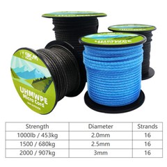 1000lb~2000lb High Strength Braided UHMWPE Cord Outdoor Repair Spliceable Rope