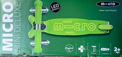 Micro Mini Deluxe LED Wheels Scooter Swiss-Designed, GREEN Ages 2-5 NEW