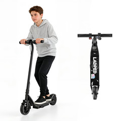 Ladped Electric Scooter Kids Ages 6-12, 250W Motor Max Speed 9MPH Escooter Black