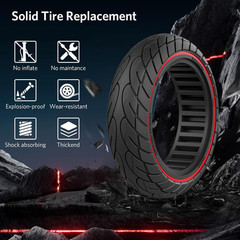 Solid 10-Inch Scooter Tire 60/70-6.5 for Ninebot G30 Max/D Front/Rear Replacemen