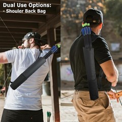 Lightweight Dual-Style Archery Arrow Quiver – Adjustable Strap & Mesh Storage