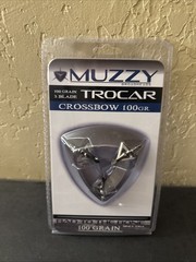 Muzzy Trocar Crossbow 100gr 3-Blade Fixed Broadheads Hunting Archery – NEW