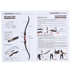 Archery 60» Wooden Takedown Recurve Bow for Target Hunting & Target 30-50lbs.