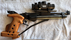 Baikal MP-46M .177 Single Stroke Pneumatic Match Air Pistol with Scope & Case