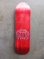 9.25″ Skateboard Deck Pool Shape MIX Mfg Handcrafted in USA Red Adj. WB