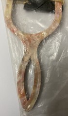 Vintage Sling Shot Molded Plastic Marbled White/Pink/Black Rubber Band 1970 NOS