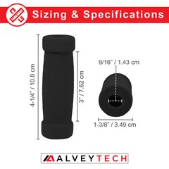 Black Handlebar Foam Grip Set for Razor, Radio Flyer, Kick Scooter, Handle Grips