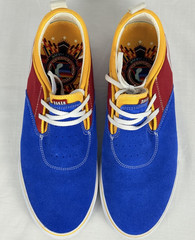 Lakai Riley 2 Blue/Red/Yellow Hawk Suede Skateboarding Sneakers Men’s 9.5 – READ