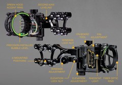 Trophy Ridge Fix Archery Bow Sight, Right Hand, 5-Pin 0.019