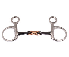 Stainless Steel Baucher Snaffle Horse Bit with Copper Link – Hanging Cheek