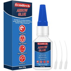 Arrow Glue 30 g, Fletching Glue, Instant & Clear Adhesive for Carbon clear
