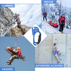 Aluminum Magnesium Alloy Rope Ascender Right Left Hand Optional Climbing Gear
