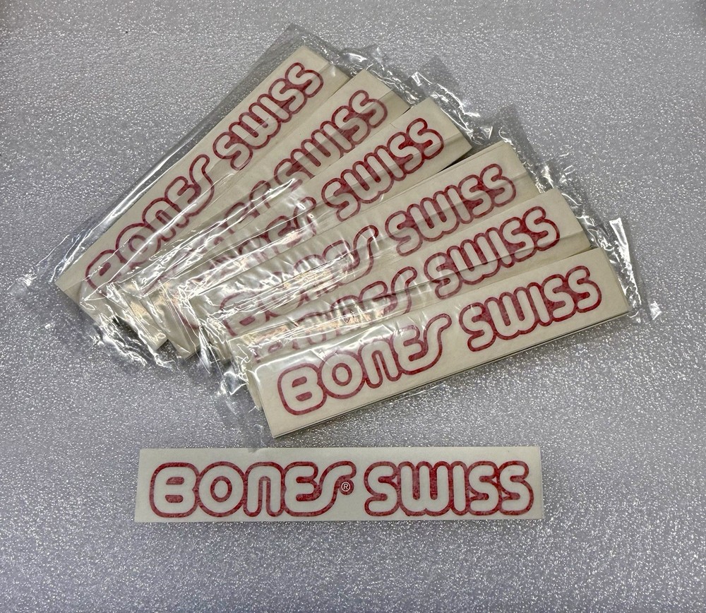 PACK OF 10 Bones Swiss Bones Bearings Vintage Skateboard Sticker Pack 6.5”