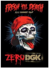 Zero x DGK Fresh ‘til Death 2011 Summer Tour Signed Art Theme Skateboard Deck