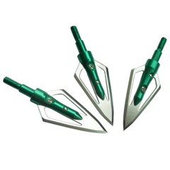 12Pcs Peeling Green Hunting Broadheads 100 Grain 0.9″ Cut Archery Arrowheads Tip