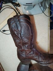 Dan Post Vintage Cowboy Boots Mens 7 1/2 Mens ,Spain, 3x Beaver