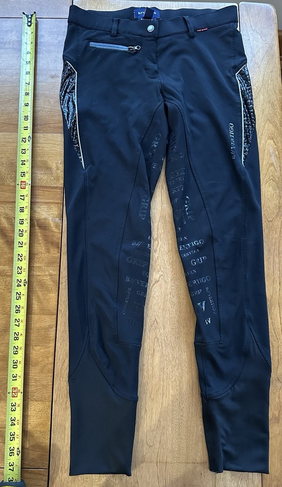 B Vertigo Black Breeches Riding Pants US26 GB12 F40