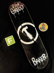 RARE VINTAGE Jim Greco Black 2003 Baker Pro Rider Skateboard Deck Hammers Shrink