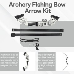 Archery Bowfishing Set 40Ibs Recurve Bow Solid Fiberglas Arrows Fishing Target
