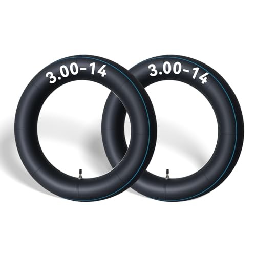 2-Pack 3.00-14 Motorcycle Inner Tube with Straight Valve – Also Fits 90/100