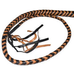 Professional 04 Feet 8 Plaits Cow Hide Leather Bull Whip Handmade Rope Core Whip