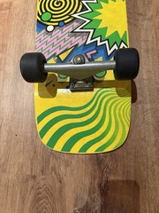 Brand-X Complete Skateboard Multicolor Art Graphic Wood Deck Vintage. Authentic