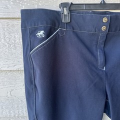 Piper by SmartPak Equestrian Horse Navy Blue Riding Pants Womens SZ 46 Reg