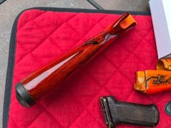 Custom Fractal Burned Romanian ak wood stock set surplus for AGE/GBB airsoft