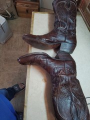 Dan Post Vintage Cowboy Boots Mens 7 1/2 Mens ,Spain, 3x Beaver