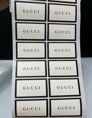 10 Authentic Designer GUCCI Ivory And Black Border stickers BRAND NEW LABELS