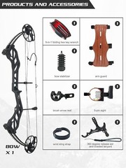 19-70lbs Adjustable Hunting Compound Bow Set 320FPS for Archery RH Shooting
