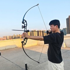 Archery Straight Bow 30-50lbs Takedown Recurve Bow Arrow Fishing Hunting Target