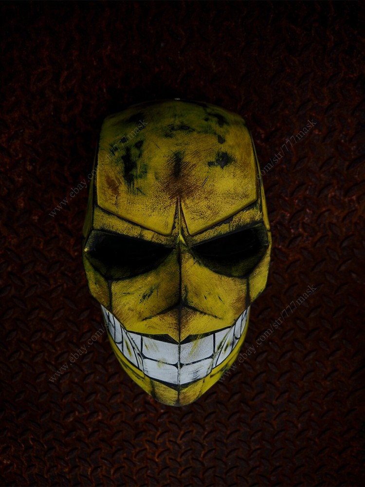 Custom Airsoft Mask Full Face BB Gun Halloween Costume Cosplay Prop Smiley A10