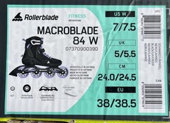 ROLLERBLADE Women’s Macroblade 84 W Inline Skates Black/Lavender 7/7.5