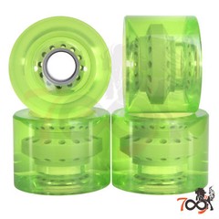 Cal 7 Skateboard Cruiser Clear Green Color 70mm 83a Wheel With Bearing
