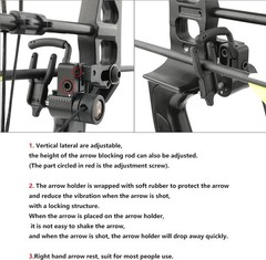 Drop Away Arrow Rest Archery Adjustable Right Hand Compound Bow Hunting Target