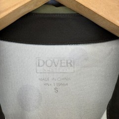 Dover Saddlery Button Front Riding Shirt Olive Green Polka Dot Equestrian Small