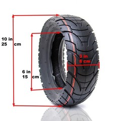 80/65-6 Tire & 10×2.5 Tube fit 255×80 & 10×3 10 inch Electric Scooter