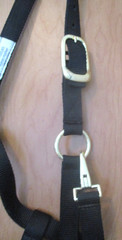 MEDIUM 800-1100LB FORMAY BLACK NYLON LEATHER BRONC HORSE HALTER