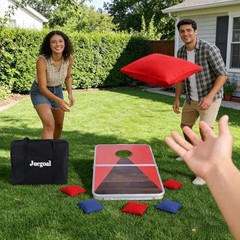 Portable Cornhole Board Set for Kids Teens & Adults, 24×16 Inch Foldable Corn