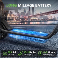 Electric Scooter with Seat 350W 19MPH 15-17Miles 5.2Ah App Control Foldable