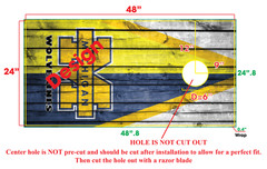 Michigan Wolverines Cornhole Wrap NCAA Game Board Skin Vinyl Decals Set