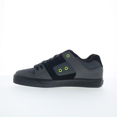 DC Pure DC01782028-GRYBLK Mens Gray Leather Skate Inspired Sneakers Shoes