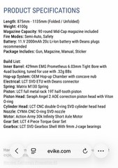 Evike Custom LCT SVD-S AEG Airsoft Rifle Semi-Auto w/ Optic, Sling