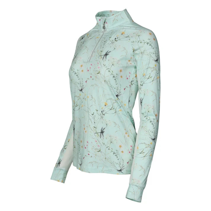 Dapplebay Dragonfly Meadow 1/4 Zip Riding Top – Long Sleeve with Mesh